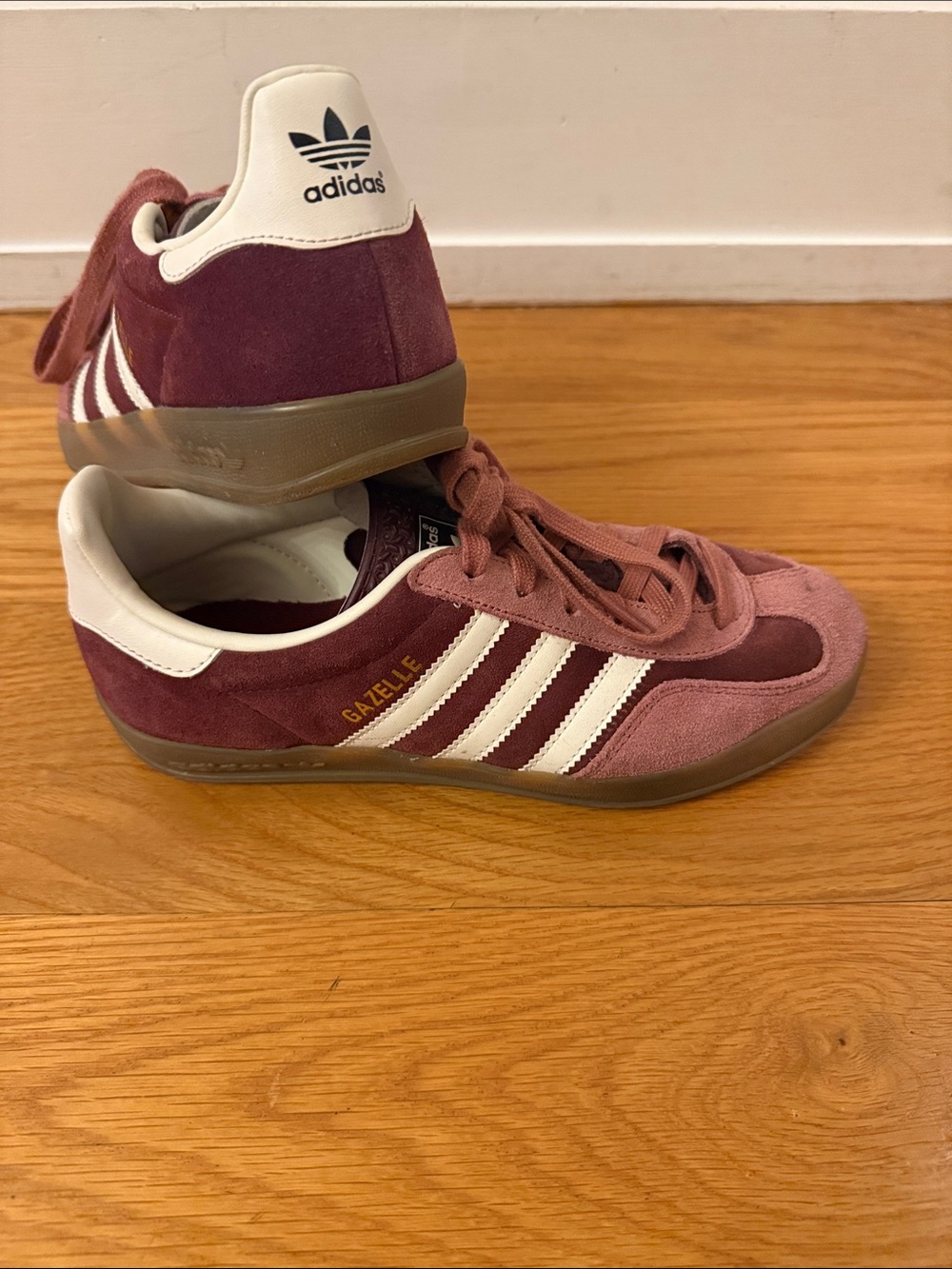 adidas Women’s Gazelle Suede Sneakers in Rose and Burgundy